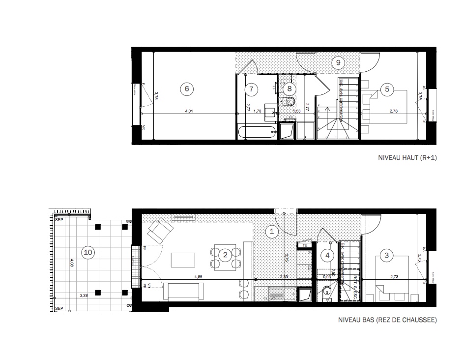 T4 - 81,90 m² - RdC - Terrasse - Parking