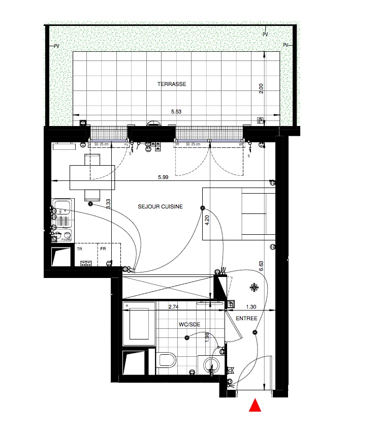 T1 - 30,94 m² - RdC - Terrasse 
