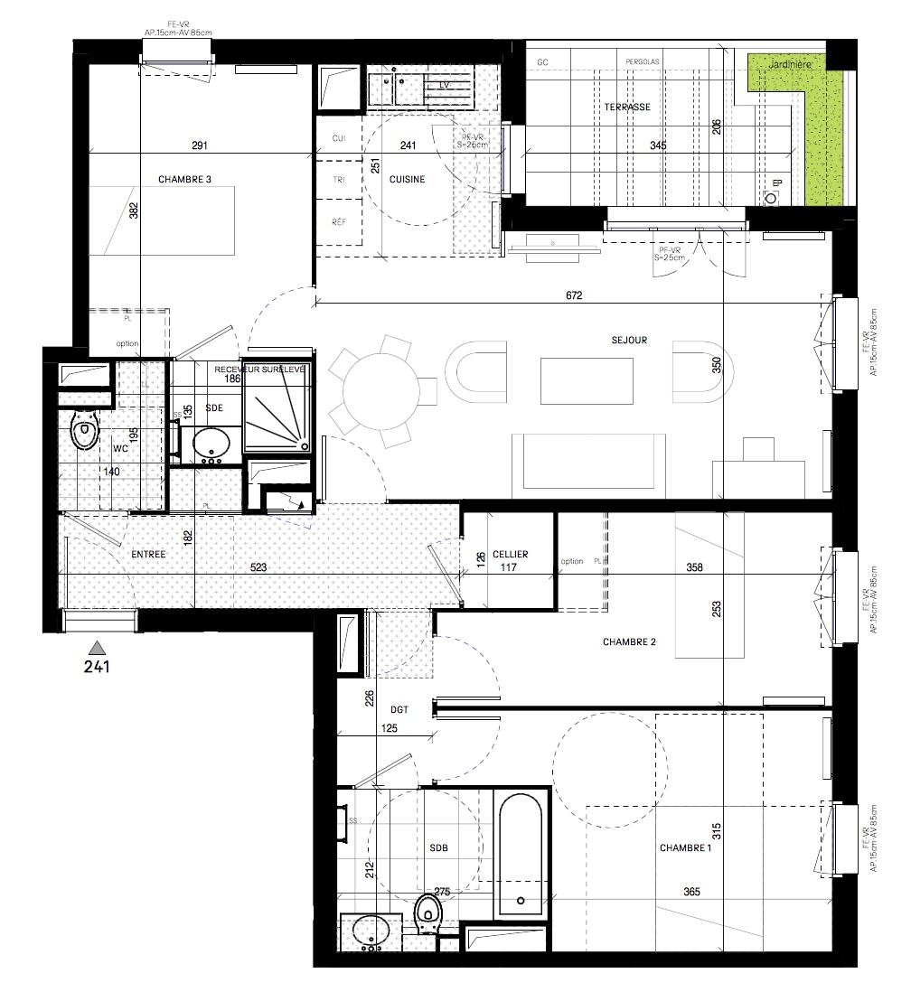 T4 - 84,47 m² - 4ème étage - Balcon - Parking